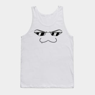 Cool Sunglasses Nyan  - Face Mask Tank Top